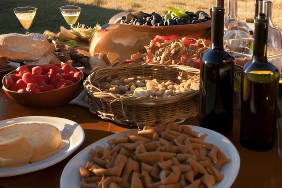 tavolo per aperitivo Aperitivo in Fattoria