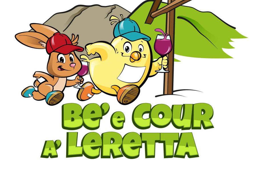 Logo della gara Corsa goliardica a coppie "Be' e cour à Leretta"