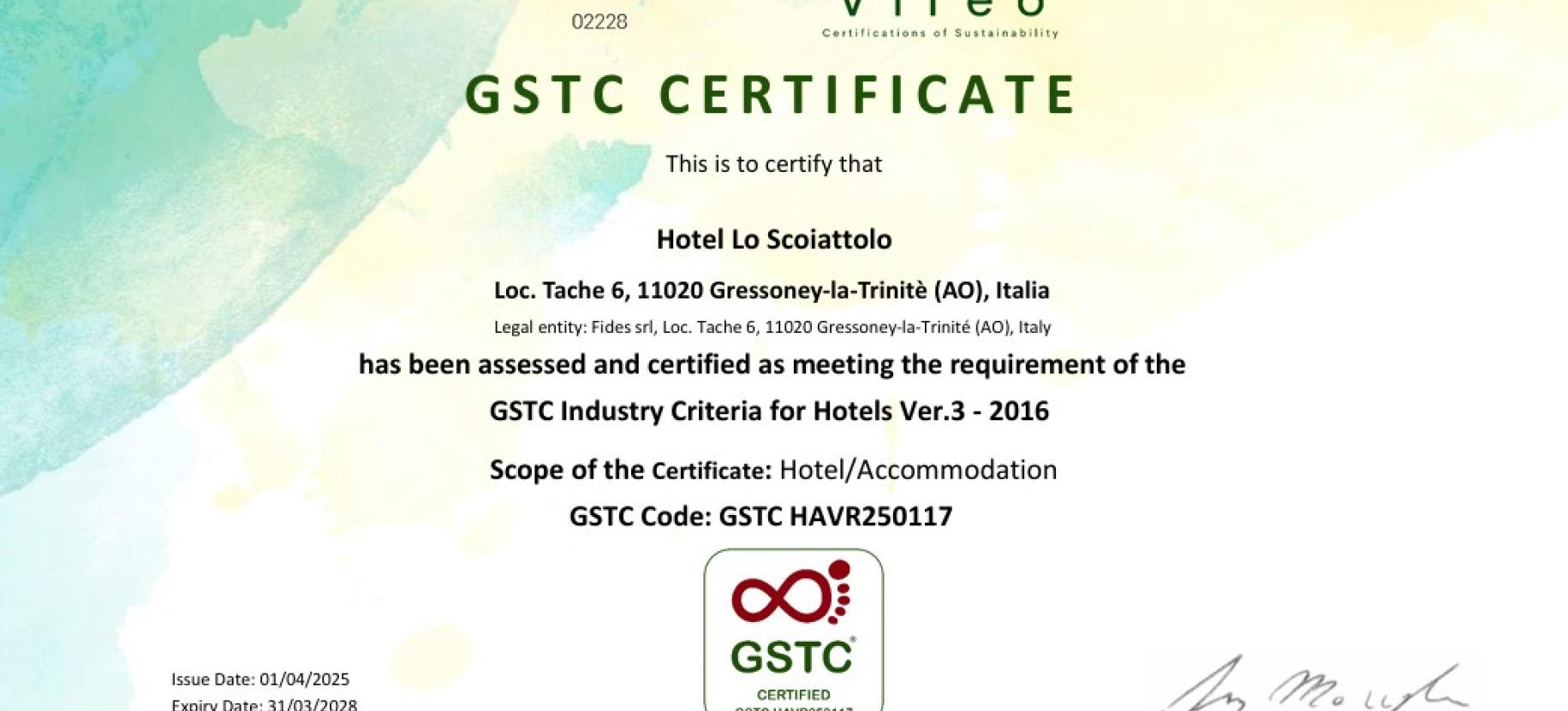 Certificazione GSTC